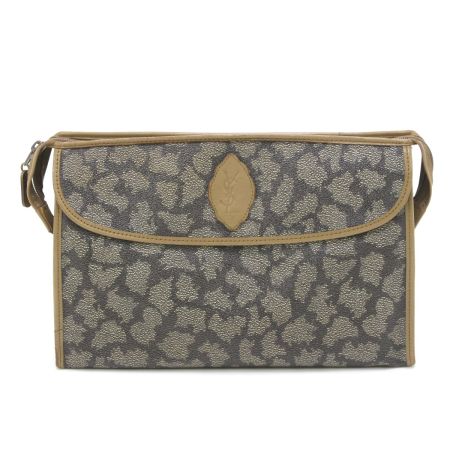  Yves Saint Laurent イブサンローラン オールドタイプ クラッチバッグ ブラウン