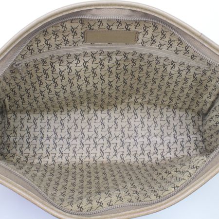  Yves Saint Laurent イブサンローラン オールドタイプ クラッチバッグ ブラウン