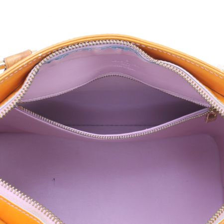  LOUIS VUITTON ルイヴィトン モノグラム・ヴェルニ ヒューストン エナメル トートバッグ M91302 オレンジ