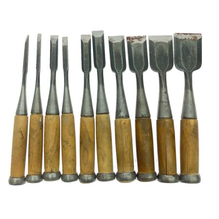  伊勢弘 別製 ノミ 10本セット 柄に割れ有