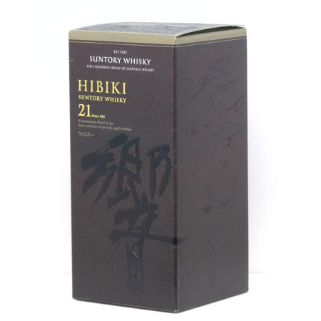 【北海道内限定発送】 HIBIKI サントリーヒビキ ウイスキー 響 両面ブラックラベル 21年 700ml 43度 化粧箱付き 未開栓
