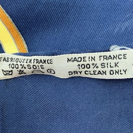  HERMES エルメス カレ90 シルクスカーフ AC101 ネイビー