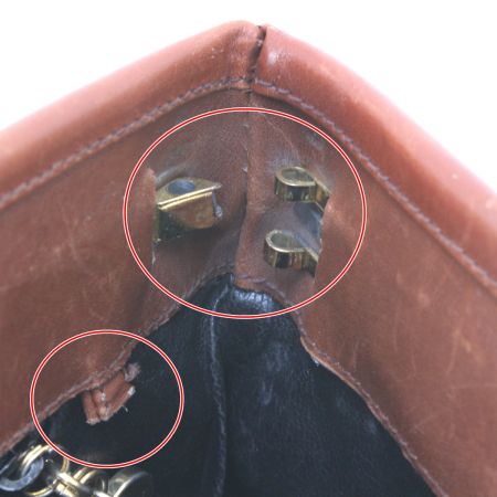  Salvatore Ferragamo サルヴァトーレフェラガモ クラッチバッグ AD21《ジャンク品》 AD21 ブラウン×ブラック