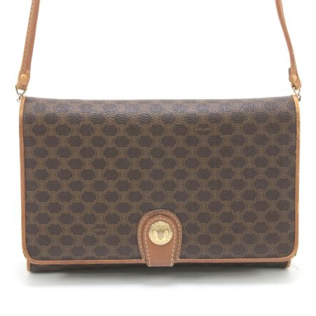  CELINE セリーヌ マカダム柄 ショルダーバッグ M08 ブラウン