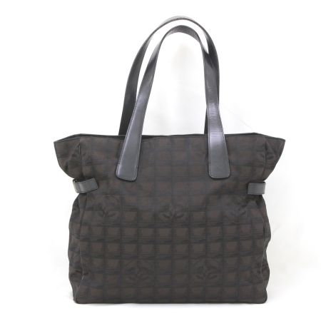  CHANEL シャネル ニュートラベルライン GM トートバッグ ファスナー破損有り ブラウン