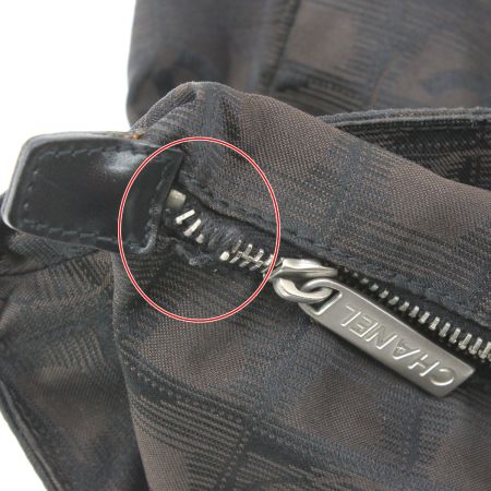  CHANEL シャネル ニュートラベルライン GM トートバッグ ファスナー破損有り ブラウン