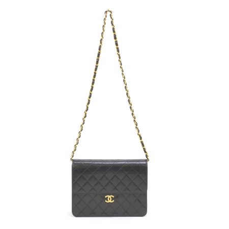  CHANEL シャネル マトラッセ シングルチェーン ショルダーバッグ ブラック