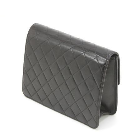  CHANEL シャネル マトラッセ シングルチェーン ショルダーバッグ ブラック