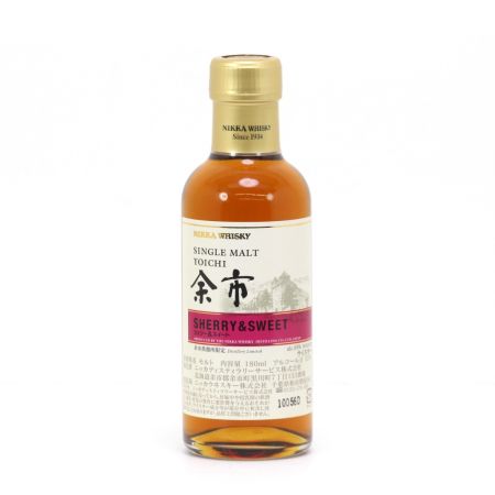 【北海道内限定発送】 NIKKA ニッカウヰスキー シングルモルト余市 シェリー＆スイート ウイスキー 180ml 55度 箱付き 未開栓