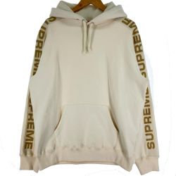 $$ Supreme シュプリーム Metallic Rib Hooded Sweatshirt  パーカー Mサイズ ベージュ Bランク