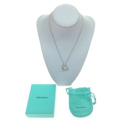$$ Tiffany & Co. ティファニー ネックレス SV 41cm オープンハート Bランク