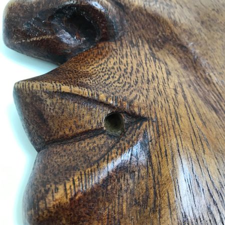   木彫り 男性オブジェ 置物 インテリア 全長約77cm