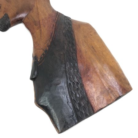   木彫り 男性オブジェ 置物 インテリア 全長約77cm