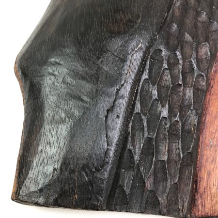   木彫り 男性オブジェ 置物 インテリア 全長約77cm