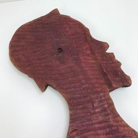   木彫り 男性オブジェ 置物 インテリア 全長約77cm