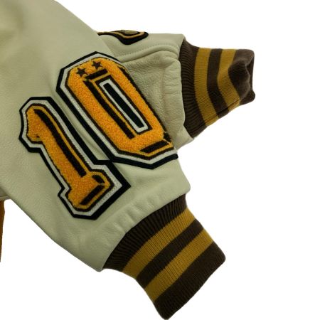  Champion チャンピオン フルデコ スタジャン Mサイズ C3-U620 マスタード×ホワイト