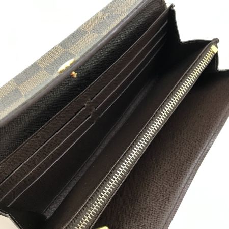  LOUIS VUITTON ルイヴィトン 長財布 ダミエ ポルトフォイユサラ N61734 ブラウン