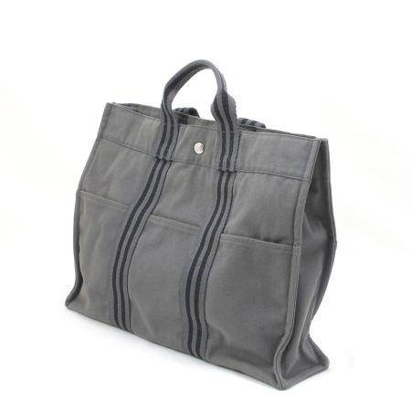  HERMES エルメス フールトゥMM ハンドバッグ グレー