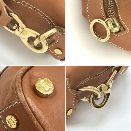  CELINE セリーヌ ハンドバッグ 横長トート 34 キャメル