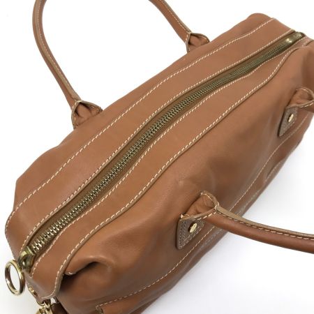  CELINE セリーヌ ハンドバッグ 横長トート 34 キャメル