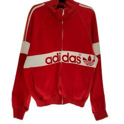 $$ adidas Originals アディダスオリジナルス トラックジャケット ジャージ 180cm   レッド Bランク