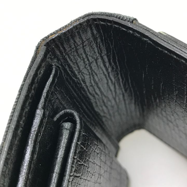 ®️【美品】GUCCI ブラックレザー 三つ折り財布 GUCCI ロゴ 三つ折りウォレット ・ブラック レザー | GUCCI公式