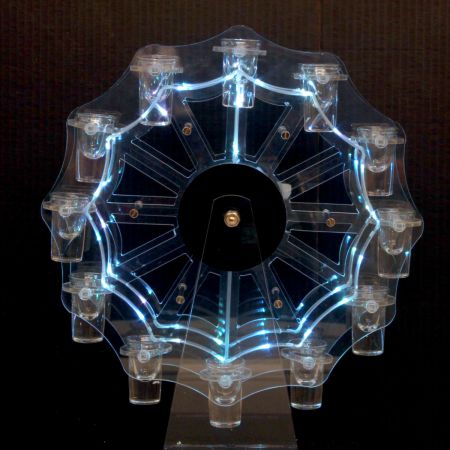   テキーラ観覧車 LEDカラーライト アクリル製 ショットグラス ラック