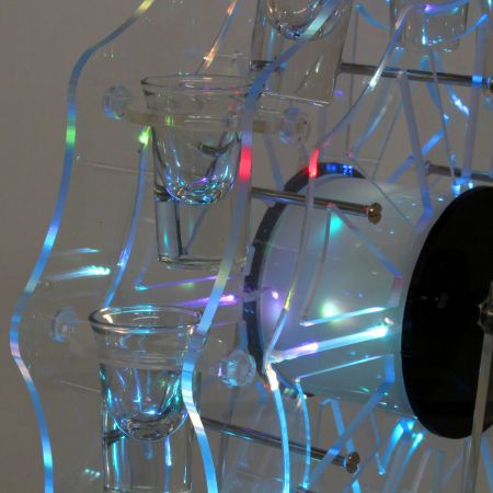   テキーラ観覧車 LEDカラーライト アクリル製 ショットグラス ラック