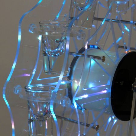   テキーラ観覧車 LEDカラーライト アクリル製 ショットグラス ラック