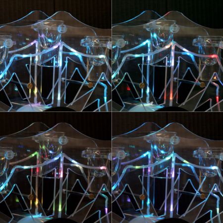   テキーラ観覧車 LEDカラーライト アクリル製 ショットグラス ラック