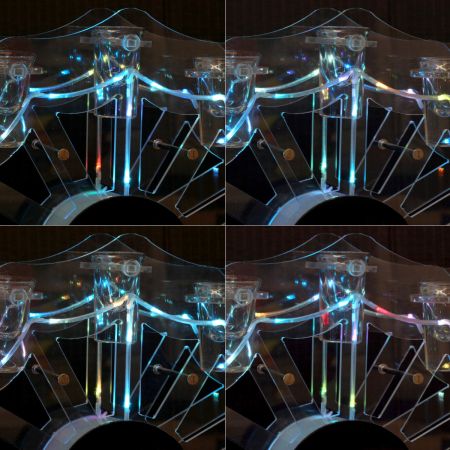   テキーラ観覧車 LEDカラーライト アクリル製 ショットグラス ラック