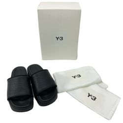 $$ Y-3 ワイスリ SLIDE サンダル 25cm  ブラック Bランク