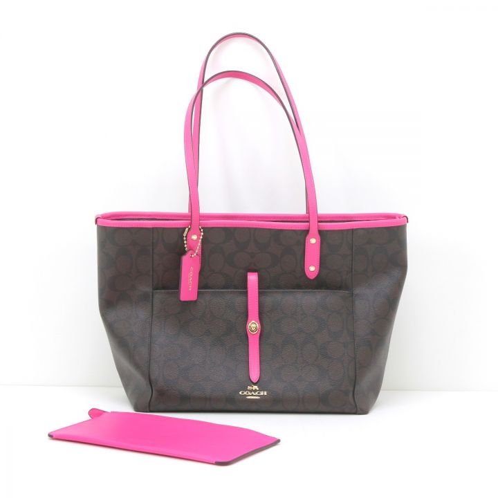 COACH コーチ トートバッグ ポーチ付 F23860｜中古｜なんでも  