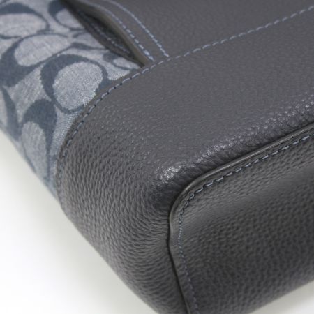  COACH コーチ C8181 ネイビー シグネチャー デニム シャンブレー ハドソン メッセンジャーバッグ ショルダーバッグ