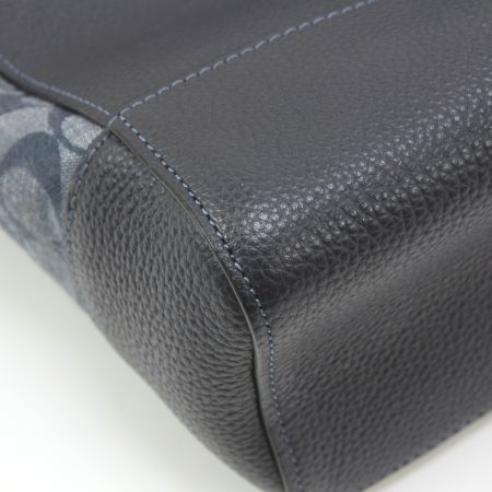  COACH コーチ C8181 ネイビー シグネチャー デニム シャンブレー ハドソン メッセンジャーバッグ ショルダーバッグ