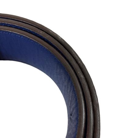  MCM エムシーエム ベルト メタルバックル ヴィセトス柄 約84～94cm ブラウン×ブルー