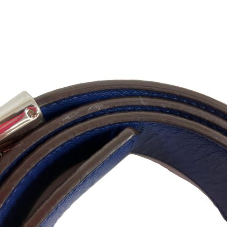  MCM エムシーエム ベルト メタルバックル ヴィセトス柄 約84～94cm ブラウン×ブルー