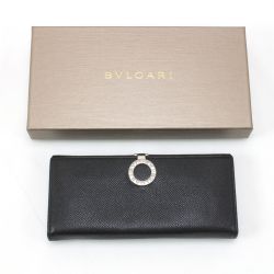 $$ BVLGARI ブルガリ 長財布 35939 ブラック Bランク