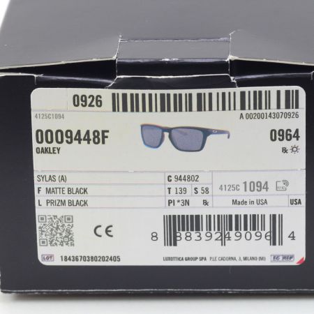  OAKLEY オークリー サングラス 58□16 139 0009448F ブラック