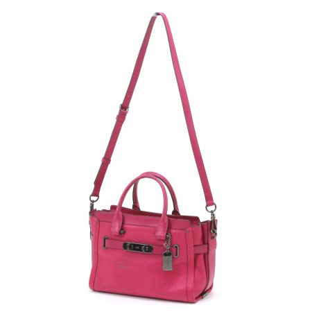  COACH コーチ スワッガー27 2WAYハンドバッグ 34816 ショッキングピンク