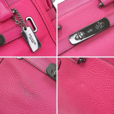  COACH コーチ スワッガー27 2WAYハンドバッグ 34816 ショッキングピンク