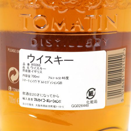  TOMATIN トマーチン ハイランドシングルモルト ウイスキー 12年 2008LIMITED EDITION リヴザルト カスク 700ml 46度 未開栓