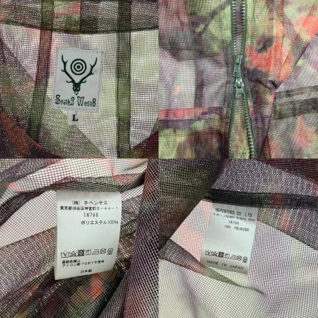  SOUTH2 WEST8 S2W8 メッシュブッシュパーカー メンズL IN798 グリーン×パープル