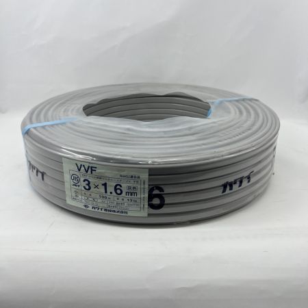  カワイ  電材 VVFケーブル 3芯 3× 1.6  100m 未開封品 2023年9月製造