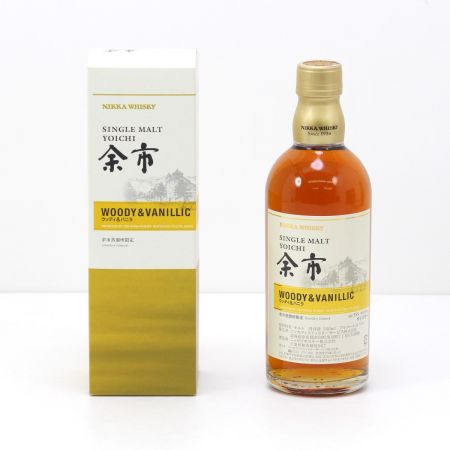 【北海道内限定発送】 YOICHI 余市/ニッカウイスキー シングルモルト余市 ウッディ＆バニラ ウイスキー 500ml 55度 箱付き 未開栓