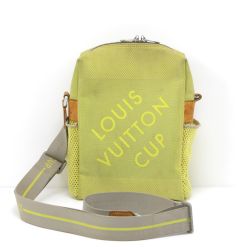 $$ LOUIS VUITTON ルイヴィトン ダミエ・ジェアン LVカップ ウィザリー ショルダーバッグ《ジャンク品》 M80636 イエロー Dランク