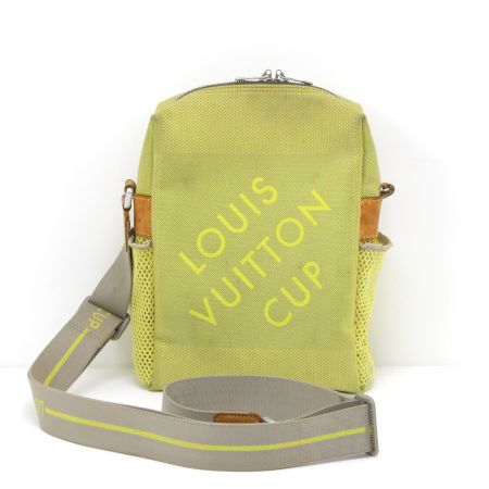  LOUIS VUITTON ルイヴィトン ダミエ・ジェアン LVカップ ウィザリー ショルダーバッグ《ジャンク品》 M80636 イエロー