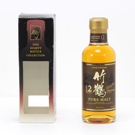 【北海道内限定発送】 NIKKA ニッカウヰスキー 竹鶴12年 ピュアモルト 180ボトルコレクション 180ml 40度 箱付き 未開栓