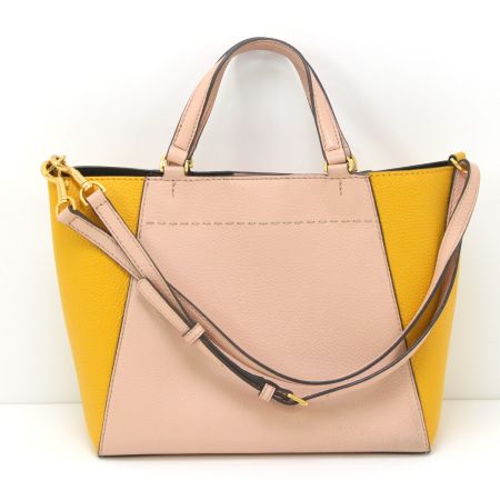  TORY BURCH トリーバーチ 2WAYハンドバッグ ライトピンクｘマスタード