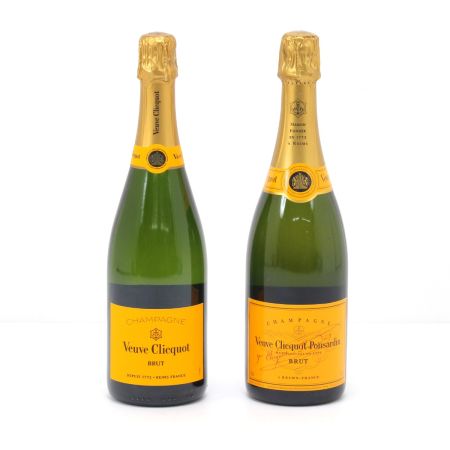  Veuve Clicquot ヴーヴクリコ BRUT ブリュット＋ポンサルダン ブリュット イエローラベル2本セット 未開栓
